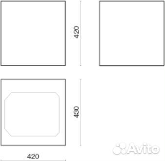 Вытяжка falmec rubik 42 white (450) isola