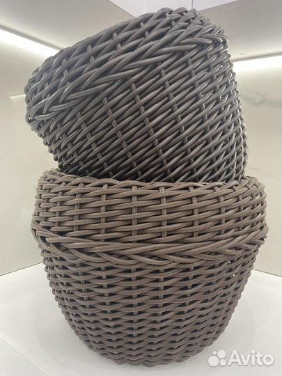 Кашпо из ротанга