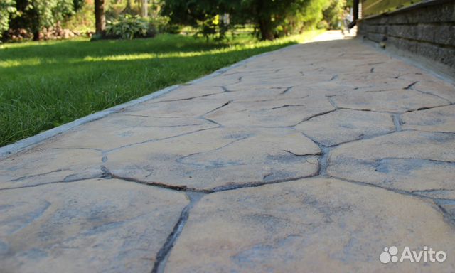 Печатный бетон домаск, Отмостка, садовая дорожка в Нижнем Новгороде ...