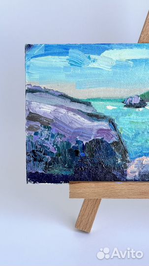 Картина маслом на картоне 