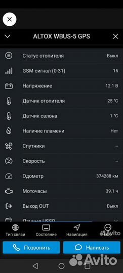 GSM модуль управления отопителями Webasto. altox