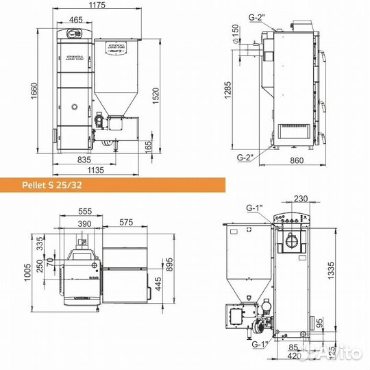 Котел автоматический zota Pellet S 25