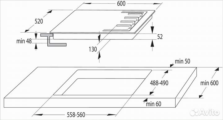 Газовая варочная панель Gorenje G641EXB