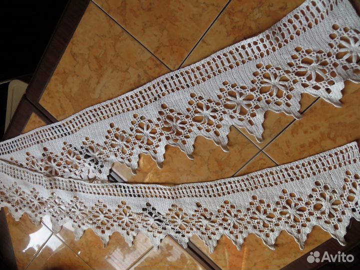 Подзор кружевной винтажный, 185 х 17 см