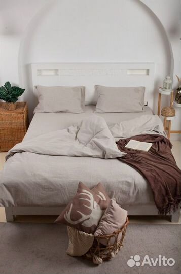 Комплект постельного белья евро / 2х-спальное лен