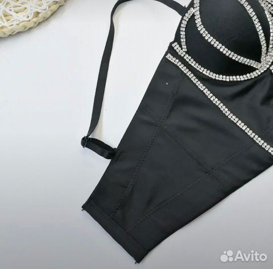 Топ корсет со стразами