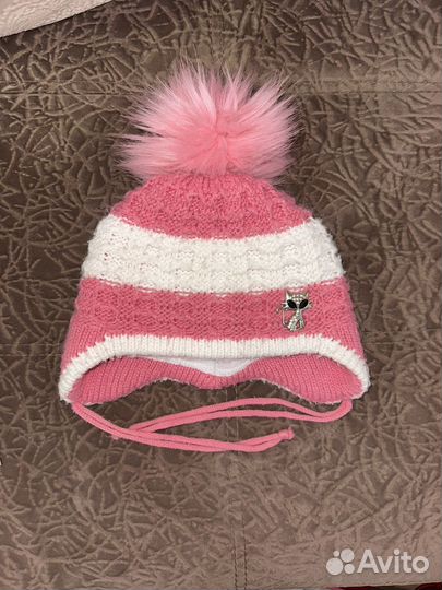Шапка шлем зимний для девочки 50-53