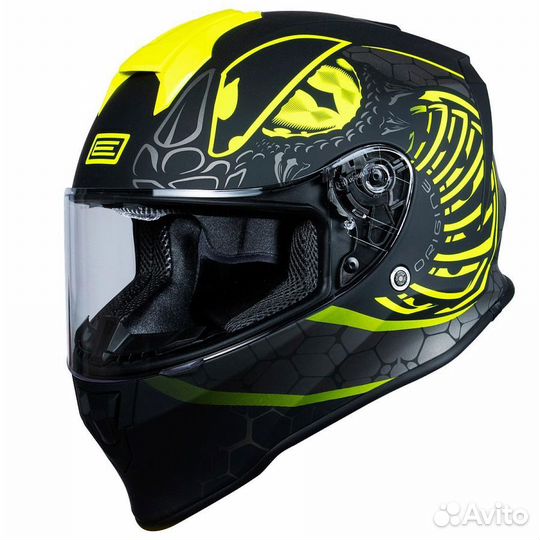 Шлем интеграл origine dinamo fighter Hi-Vis желтый