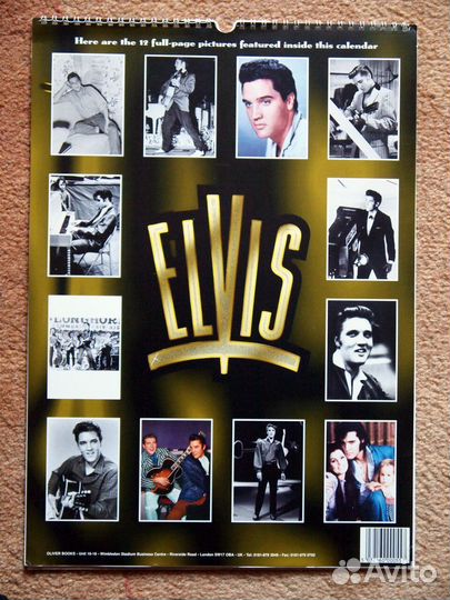 Календарь настенный перекид. Elvis Presley1997 г