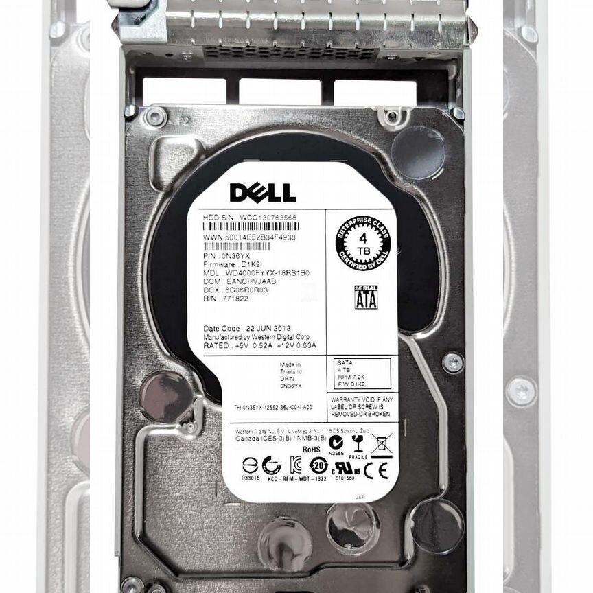 [0N36YX] Жесткий Диск Dell 4tb 7200 Sata3 3,5" Hdd 0n36yx