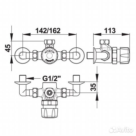 Смеситель для душа Presto Alpa 35814