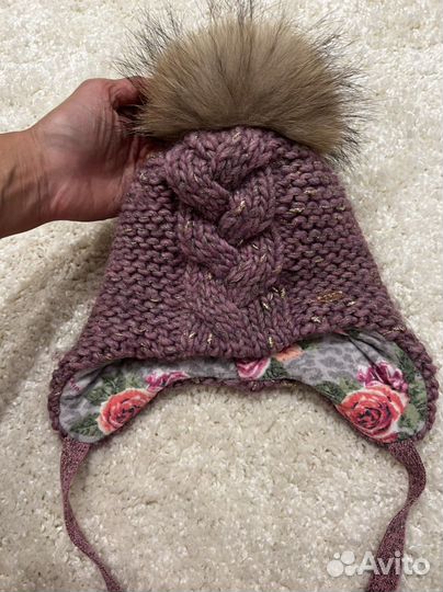 Шапка для девочки зима 48-50