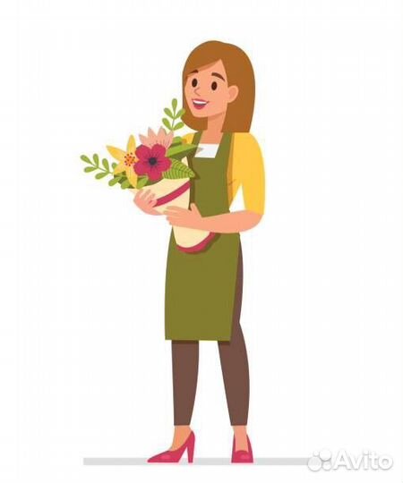 Продавец в цветочный магазин