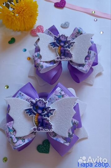 Бантики для волос ручной работы