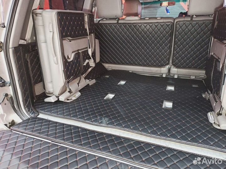 3D Коврики Тойота Ленд Крузер 100 Экокожа Салон Ба