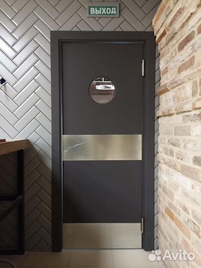 Двустворчатая Дверь маятниковая для ресторана