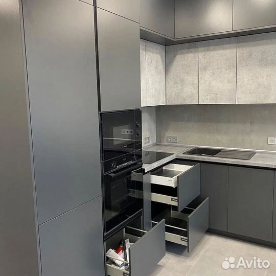 Кухня угловая без ручек