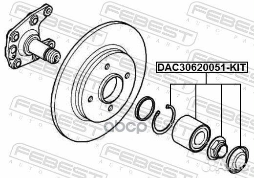 DAC30620051-KIT к-кт подшипника задней ступицы