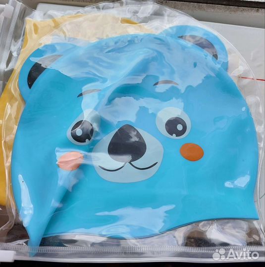 Шапочка для плавания детская резиновая 52 54