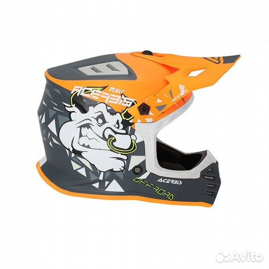 Acerbis Profile Junior Мотошлем Orange Grey Оранже