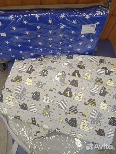 Борты в детскую кроватку 4штуки 60-120