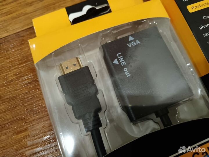 Конвертер-переходник из hdmi в VGA + aux