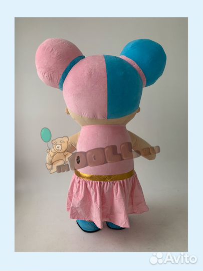 Костюм ростовой куклы Красотка, надувной