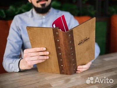 Деревянное меню на заказ в Северодвинске