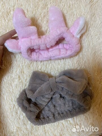 Ободок для волос с ушками и бантом