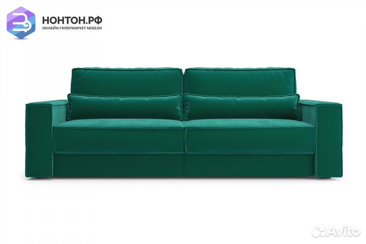 Диван тик-так Сохо 3-х местный изумрудный