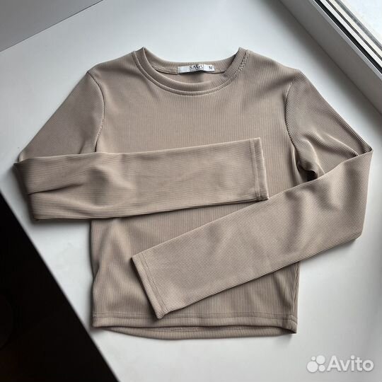 Лонгслив в рубчик