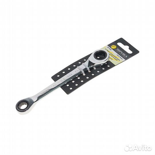 Ключ накидной 17х19мм трещоточный с держателем