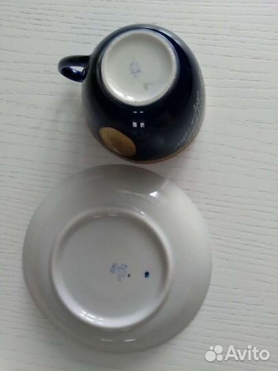 Чайная пара лфз кобальт с дарственной надписью