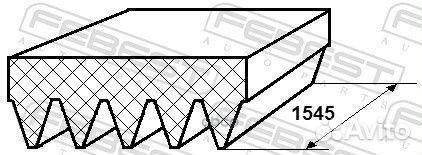 Ремень приводной 5PK1545 881275L1545 Febest