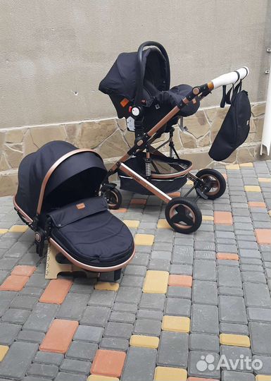 Коляска 3в1 трансформер с рюкзаком (Новая)