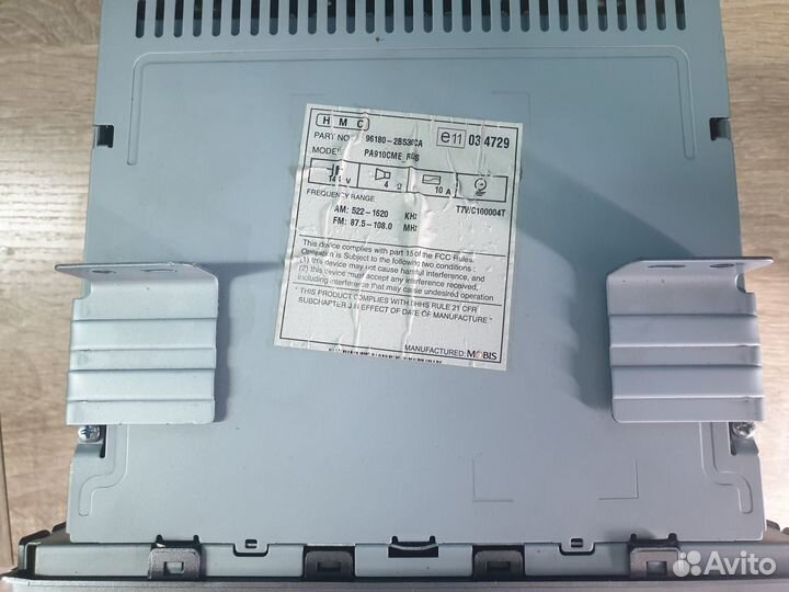 Штатная автомагнитола на Hyundai Santa Fe 2012