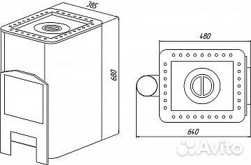 Печь отопительная варвара Уют