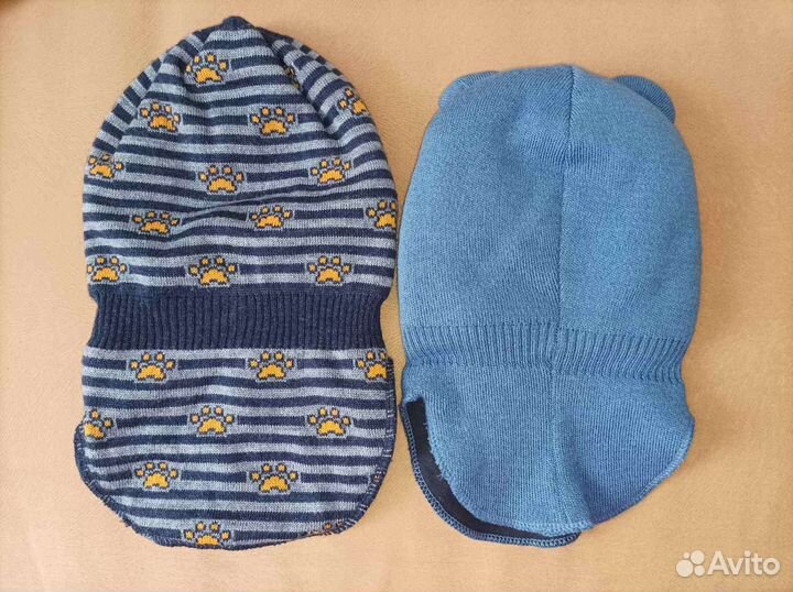 Шапка шлем демисезонная на мальчика 1 годик