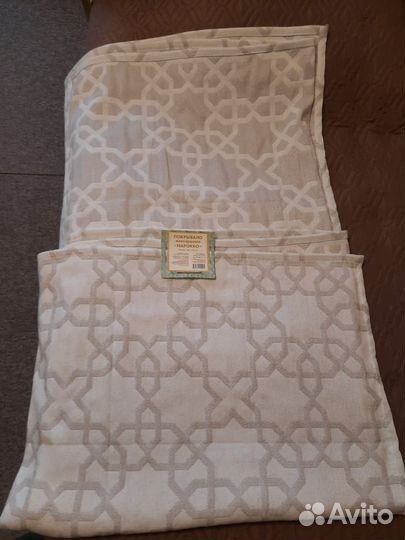 Покрывало жаккардовое хлопок 160х210 белое с серым