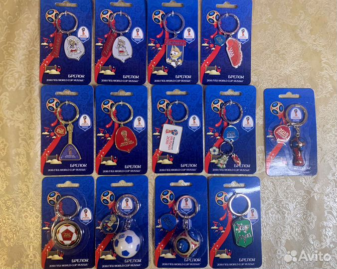 Полный набор 13 брелков Fifa. Чемпионат мира 2018