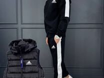 Спортивный костюм мужской на молнии тройка Adidas
