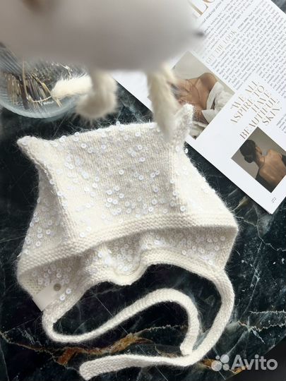 Шапка чепчик с ушками