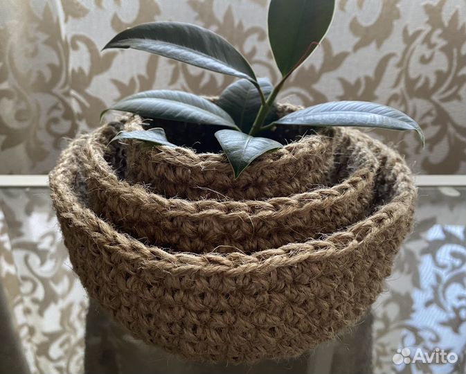 Корзинки из джута