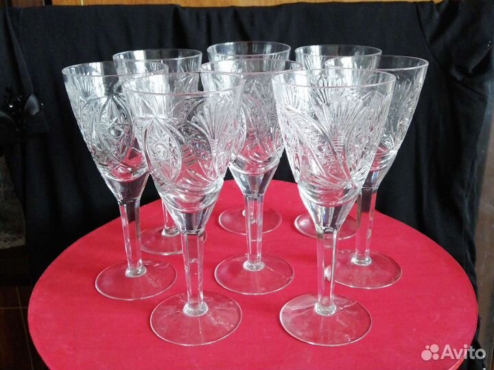 Фужеры хрустальные СССР. Высота 18смбронь
