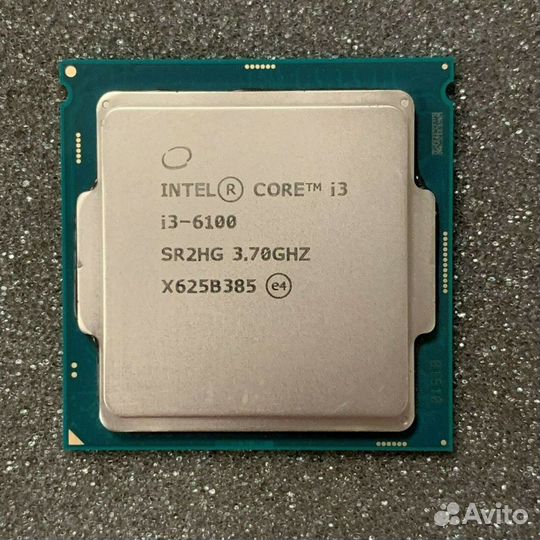 Процессор Intel core i3-6100 3.7 Ghz + кулер