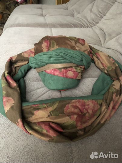 Комплект шапка и снуд 56 размер