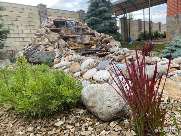 Природный камень,плитняк, лемизит,альпийская горка