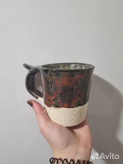 Кружка ручной работы из глины