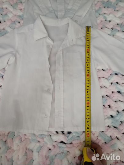 Рубашки на мальчика белые 92, 98