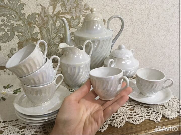 Кофейный фарфоровый сервиз, СССР, винтаж